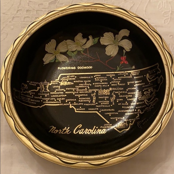 Vintage midcentury metal state bowl - Picture 1 of 5